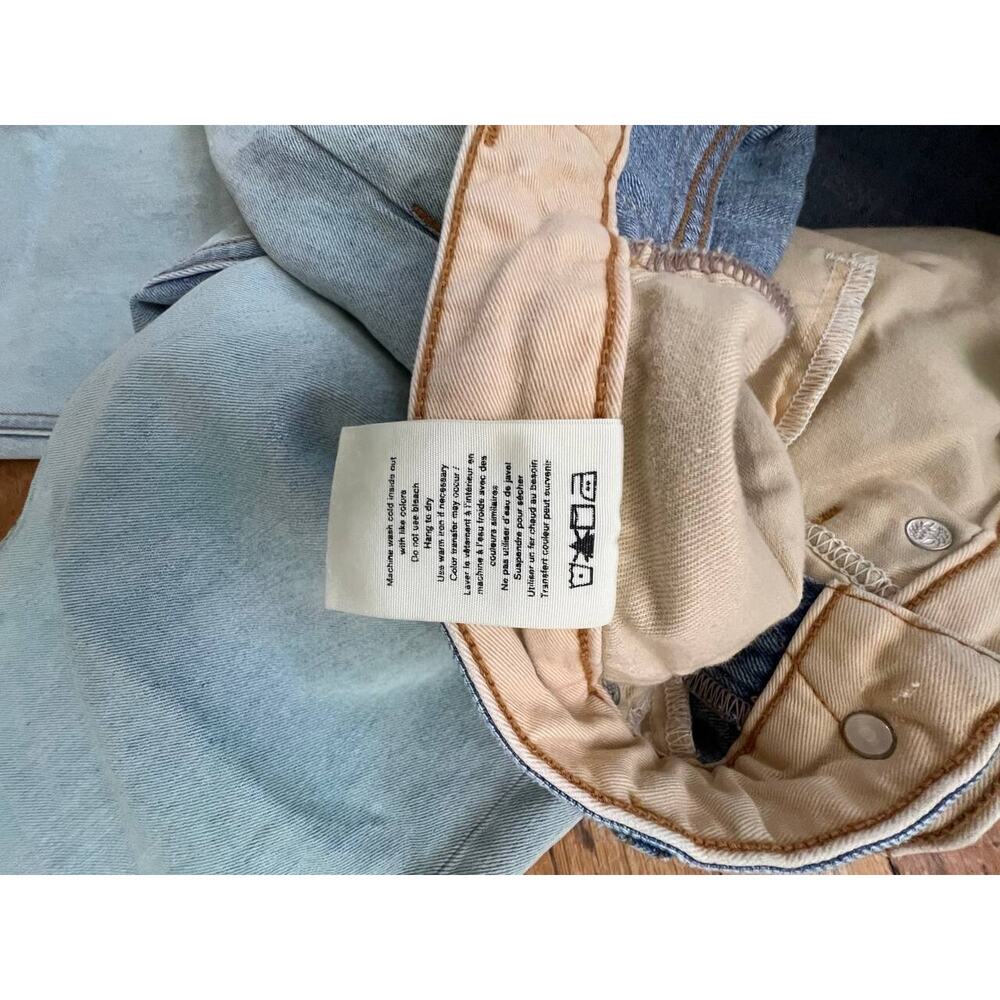 RAG & BONE Nina Y2K cropped faded high-rise Wide leg jeans Blue 28 A000876 - Picture 7 of 11